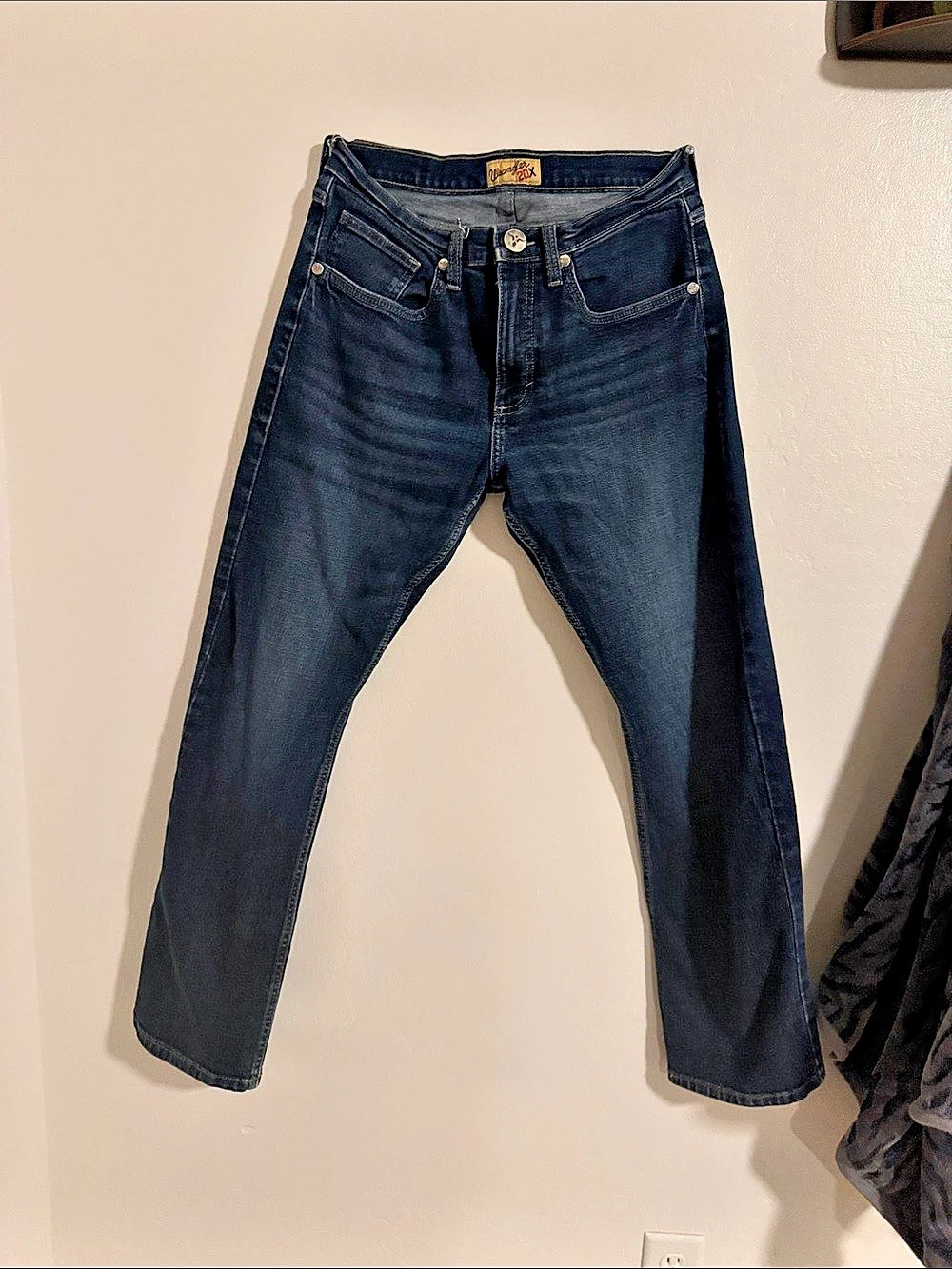 Wrangler 20X Vintage Bootcut Jeans Slim Blue Waist 20X